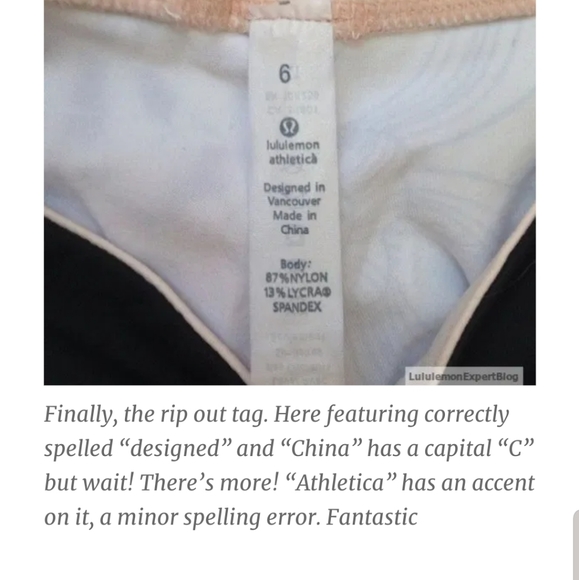 How to spot a fake Lululemon - Picture 2 of 8